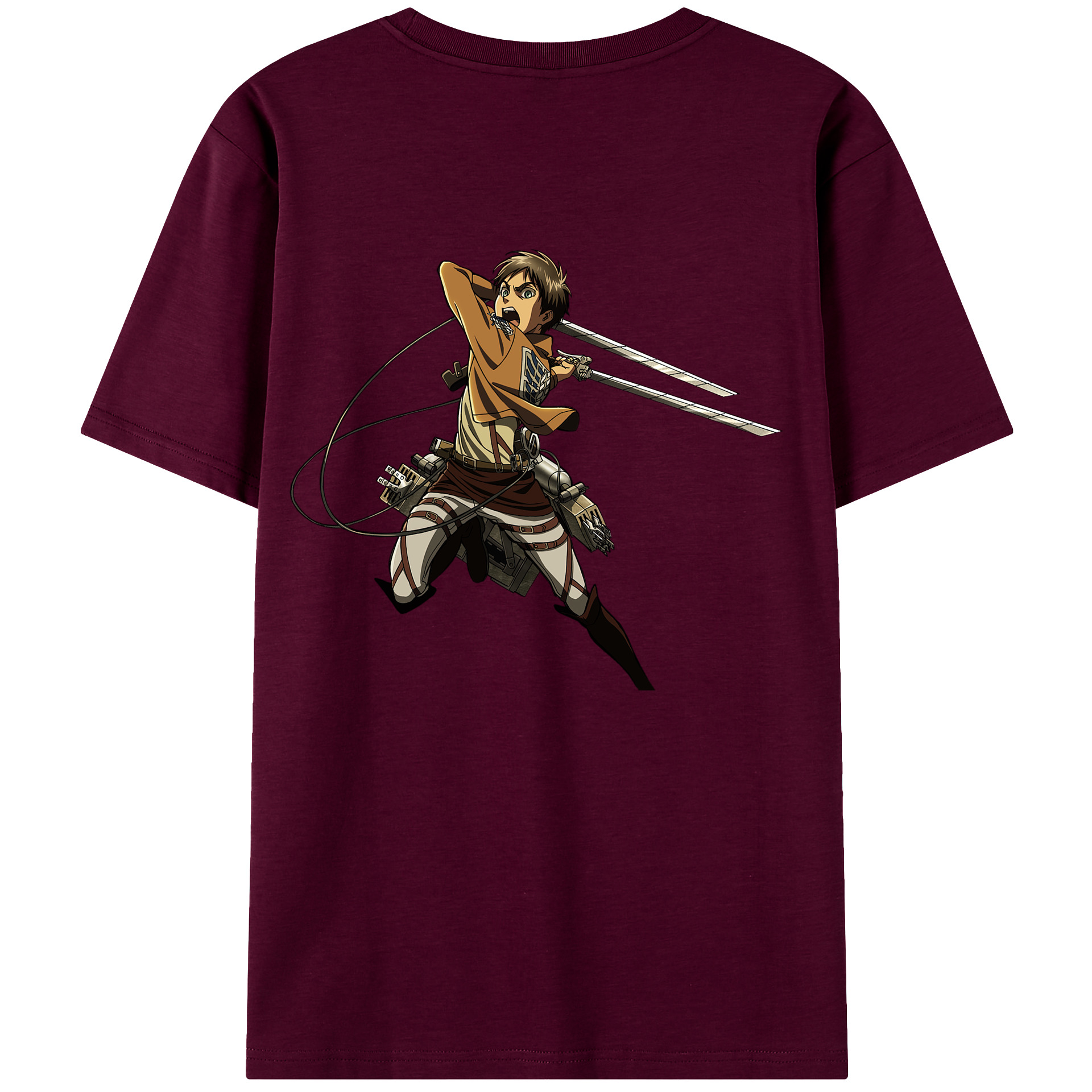 （画像用） 進撃の巨人 エレン･イェーガー Attack on Titan Eren Jäger レディース半袖Tシャツ(バックプリント)